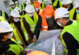 visite du chantier de construction de l’Institut Pluridisciplinaire des Métiers de la Logistique et de l’Industrie (IPMLI) 